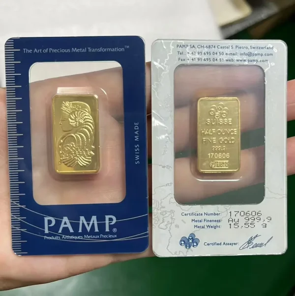 free shipping 2.5g 1oz 31g 50g Sealed packing gift Copper Gold Bar 24k Gold Plated Bullion minted Bar Unique Serial