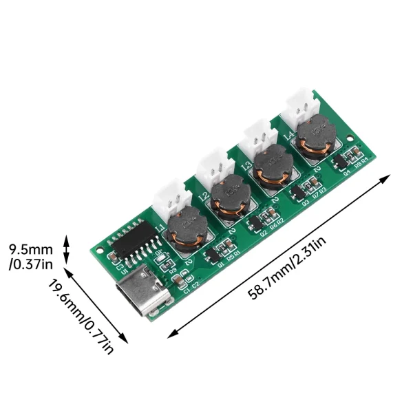 5V Type-C USB Mini Humidifier DIY Kits Mist Maker and Driver Circuit Board 4 Fogger Atomization Film Atomizer Sheet Oscillating