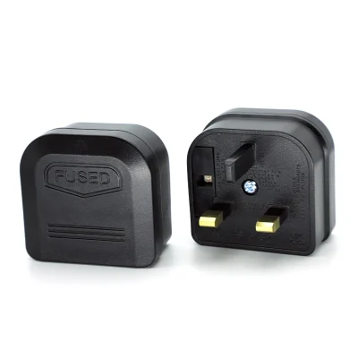 1PCS European Euro Eu 2 Pin To Uk 3 Pin Power Socket Travel Plug Adapter Converter Power Adapter Charger Power Socket Outlet