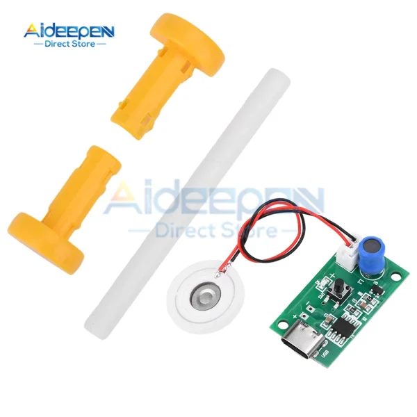 DC 5V 1.5-2W Ultrasonic Mist Maker Atomizer Transducer Atomizer Film Plate Accessories Humidifier Rubber Gasket Type-C USB
