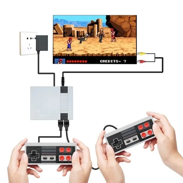 Handheld Family Recreation Video Console AV Output Retro Built-in 620 Classic Games Dual Gamepad Gaming Player Toys Holiday Gif