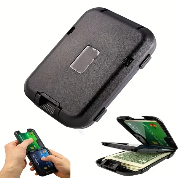 Slim Wallet RFID Blocking Wallet for Men Removable Money Metal Wallet With Money Clip For Men Crush Resistant