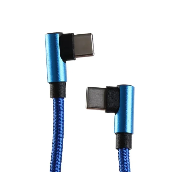 3A 90 Degree Quick Charge Data Line Double Elbow USB Type C to USB C Fast Charging Cable Type C Cord Charge Wire Data cable