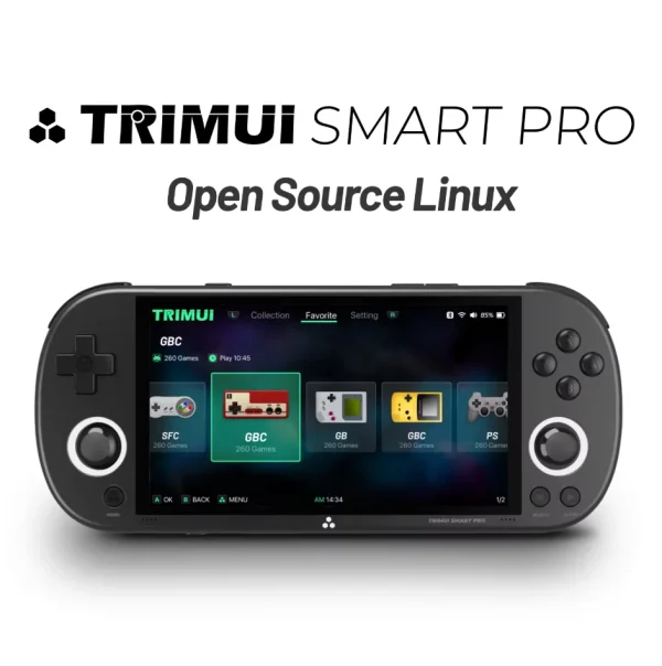 Trimui Smart Pro Retro Game Console 4.96'' IPS Screen Linux System Joystick RGB Lighting Video Handheld Game Player Gift
