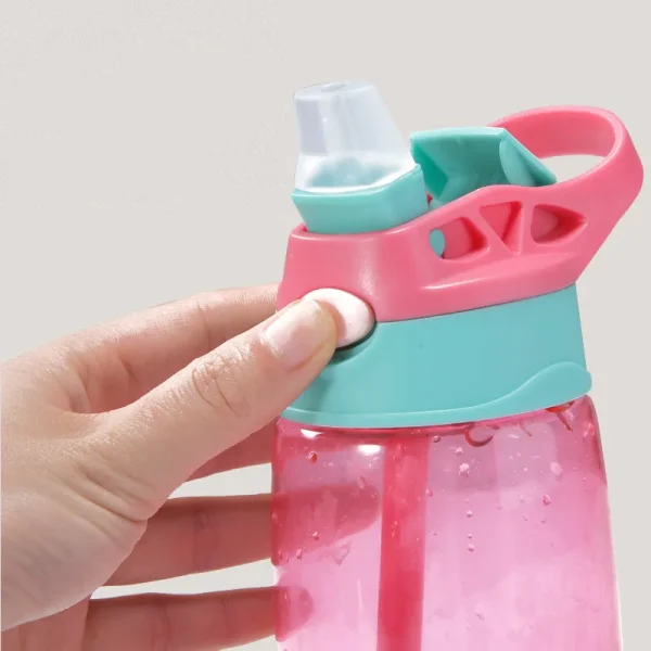 480ML Kids Water Cup Creative Cartoon Baby Feeding Cups With Straws Leakproof Water Bottles Outdoor Portable Children's Cups