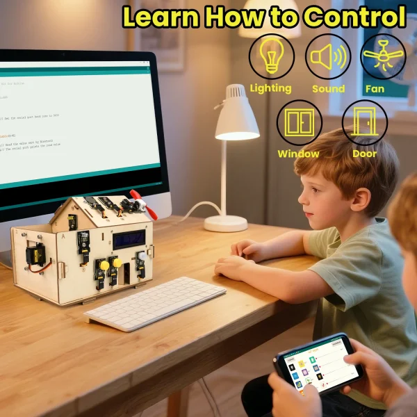 Keyestudio Smart Home IOT Kit With PLUS Board+15 Projects Tutorial For Arduino STEAM House Kit DIY Electronic Kit CE Compliant