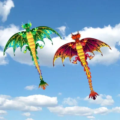 Kite Dragon Easy to Fly Multicolor Easy to Fly Laser Engraving Pterosaurs Kite for Kids Children Hot Sale