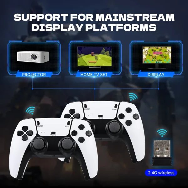 M15 4K Game Stick Mini Retro Video Game Console Built in 30000 Games Wireless Gamepads Video Game Controller Support 2 Player