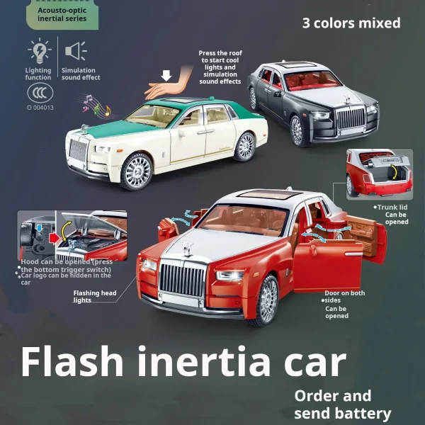 Simulation Rolls-Royce Phantom Model Car Model Ornaments Luxury Car Sedan Children's Toy Car Boy Collection