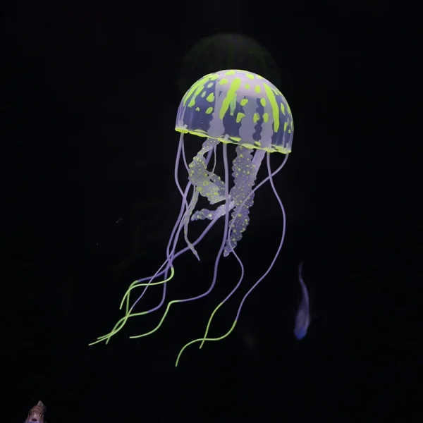 Creative Simulated Glowing Effect Jellyfish Aquarium Decoration Fish Tank Underwater Luminous Ornament Miniature Figurines Gifts