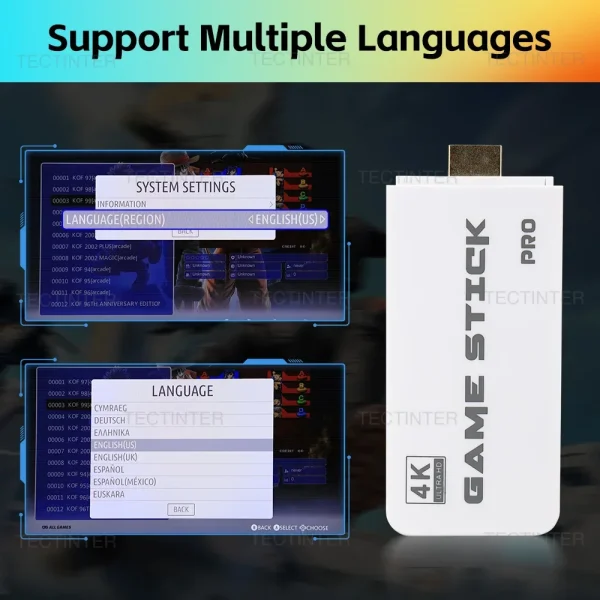 M15 4K Game Stick Mini Retro Video Game Console Built in 30000 Games Wireless Gamepads Video Game Controller Support 2 Player