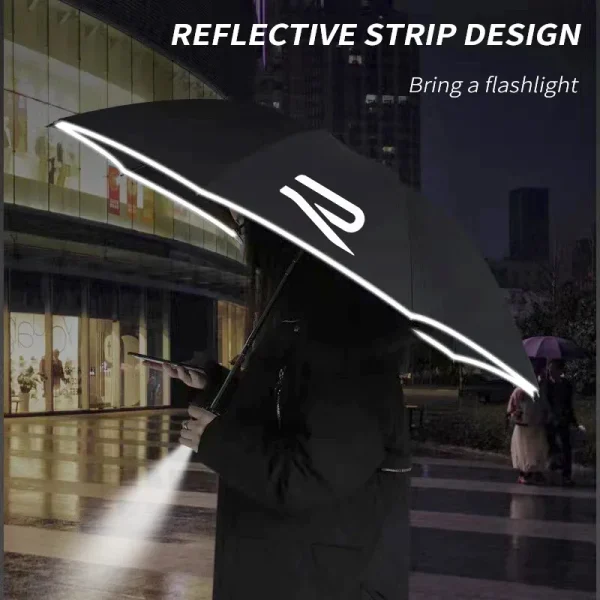 Car Led Light Automatic Folding Windproof Sunshade Umbrella For Volkswagen R Touareg Tiguan Magotan GTI Golf Passat Arteon Polo