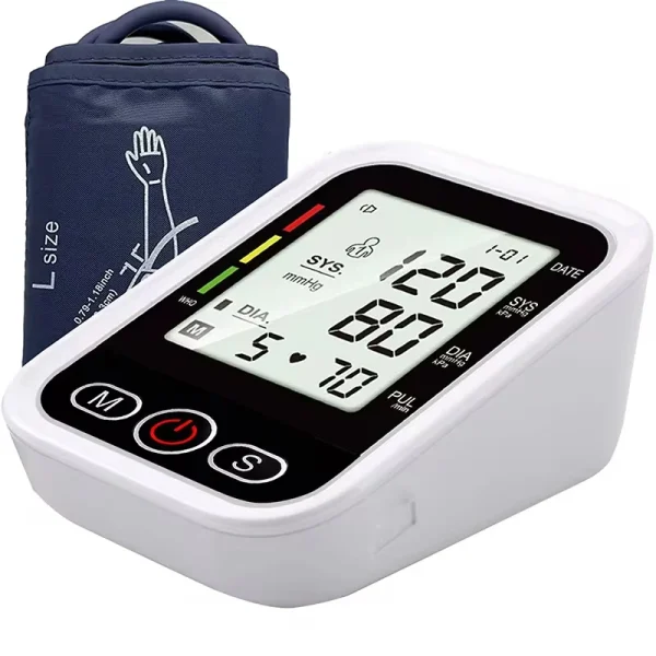 ABX Digital Blood Pressure Monitor Arm Sphygmomanometer Heart Rate Pulse Meters Big Screen Automatic Tonometer with Cuff