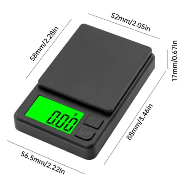 Precision Pocket Scale 1000g X 0.01g-Digital Gram, Food, Jewelry, Ounces/Grains Scale with Backlit LCD-Mini Scale for Travel