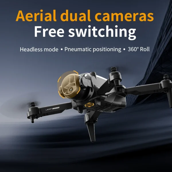 Foldable Four - Axis Drone with 360° Roll Feature - Dual Camera, Optical Flow Hover, Six - Axis Gyroscope & One - Click Landing