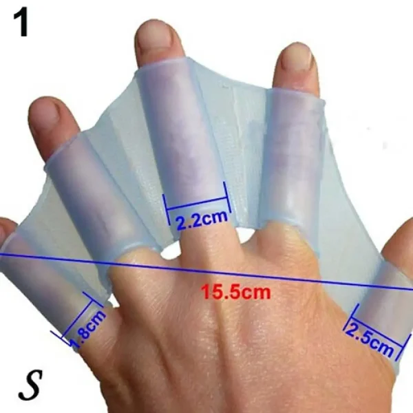 Swimming Finger Webbed Gloves Silicone Flippers Fins Paddle Frog Hand Swimming Hand Fins Flippers Finger Webbed Gloves Paddle