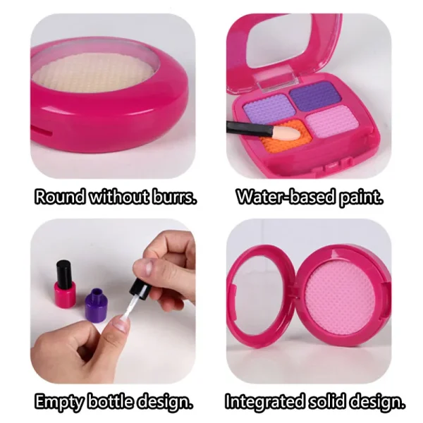 Children Simulation Cosmetics Girl Toys Pretend Princess Makeup Games Lipstick Nail Polish Play Home Model Toys For Girls Gifts