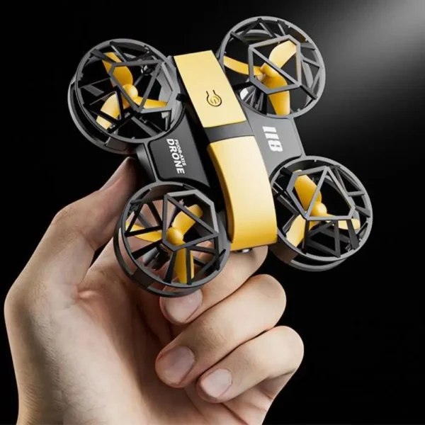 Flying Mini Remote Control Aircraft Rechargeable Four-axis Rotation Remote Control Drone 360° Rotation with Light