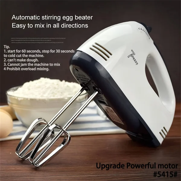 1PC European Standard Egg Beater, Fully Automatic Household Mini Egg Beater, Baking Small Whipping Cream Egg Beater