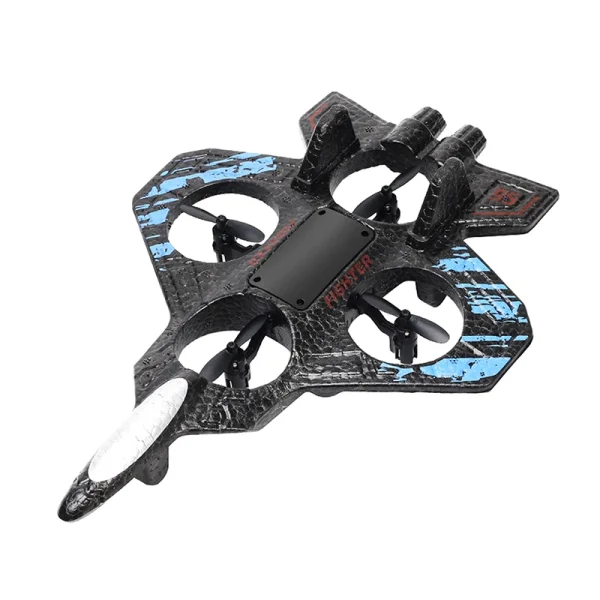 LED Lighted Foam Quadcopter Drone for Boys; Small Remote Control RC Airplane Toy; Gravity Fighter Jet with 360° Stunt Spin