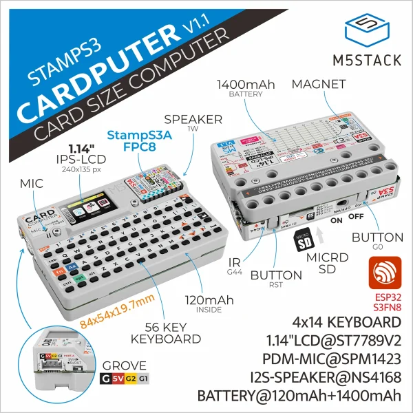 M5stack Official cardputer w/ M5stampS3 v1.1