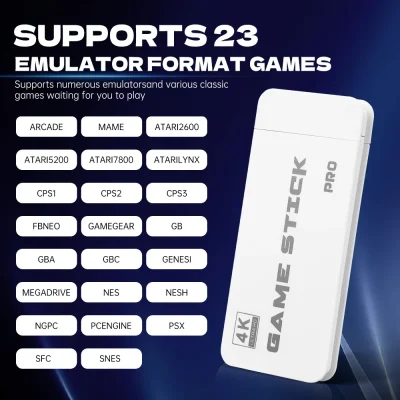 M15 Video Game Console 4K TV Game Stick 64G Built-in 20000 Games Retro Handheld Game Player With Wireless Controller Gamepad