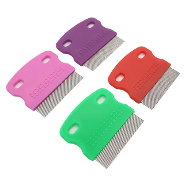 Pet Comb with High Strength Teeth Durable Pet Stain Remover Comb Pet Dog Cat Grooming Comb Hair Remover Non-Slip Grip Handle
