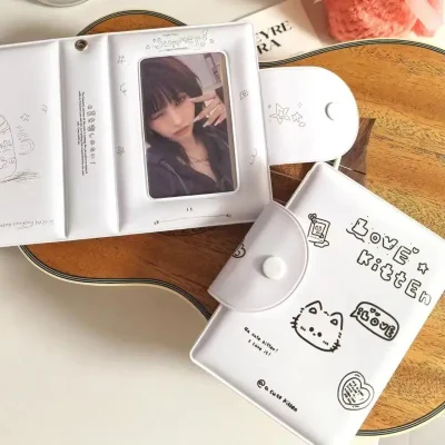 3 Inch 32 Slot Photo Card Holder Kpop Binder Idol Postcard Lomo Card Photo Album Collector Card Binder Photocards