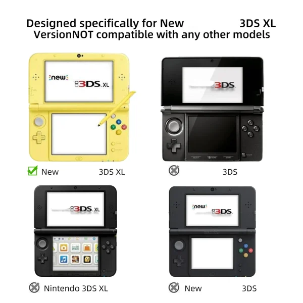 Protective Shell Ultra Clear Crystal Transparent Hard Case For New 3DS XL LL