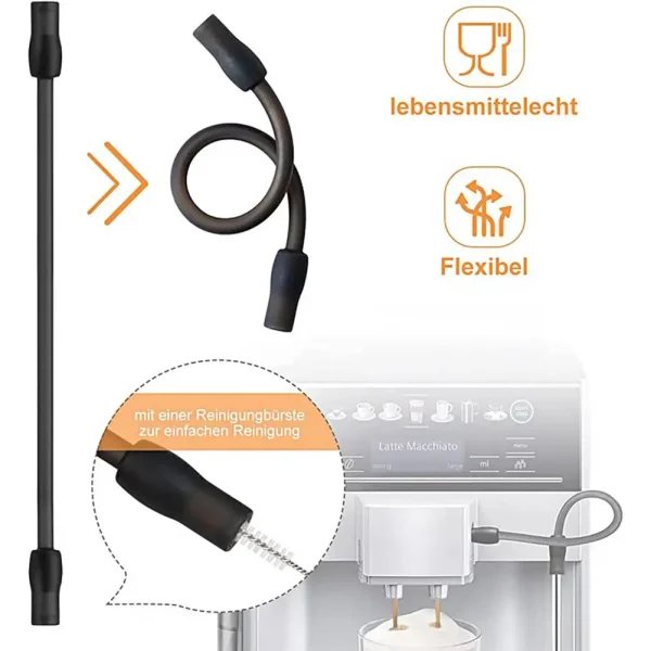 1 Set Unique Coffee Machine Milk Pipe Heat Resistant Clean Food Grade for Bosch VeroAroma