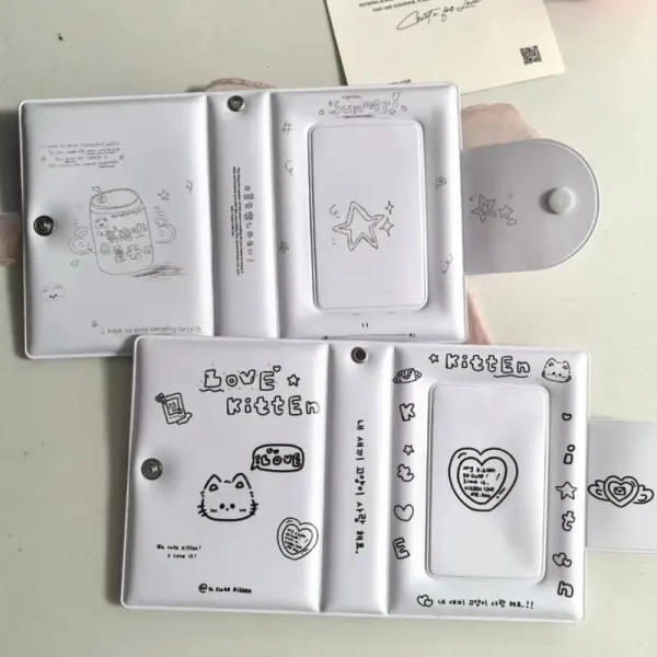 3 Inch 32 Slot Photo Card Holder Kpop Binder Idol Postcard Lomo Card Photo Album Collector Card Binder Photocards