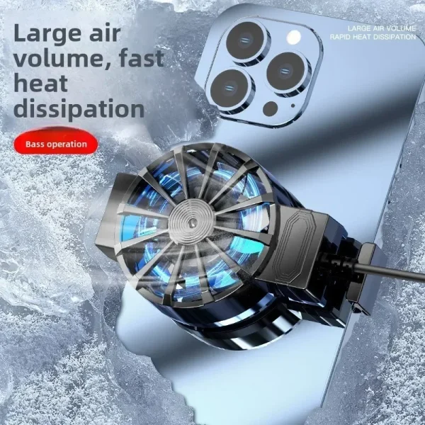 Portable Mini Universal Cell Phones Turbo Hurricane Cooling Fan Radiator X16 for PUBG Game Cooler for IOS Android Cool Heat Sink