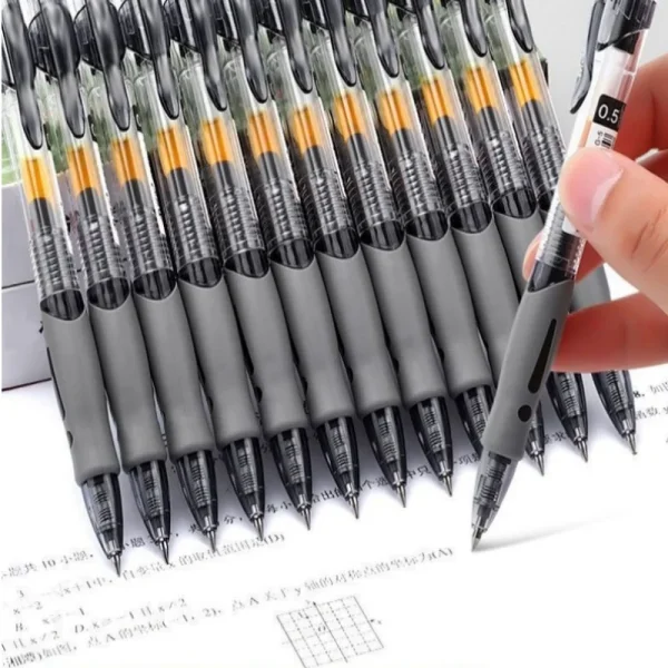 13/30pcs Retractable Gel Pens Set Black/Red/Blue Ink Ballpoint for Writing Refills Office Accessories School Supplies Stationery
