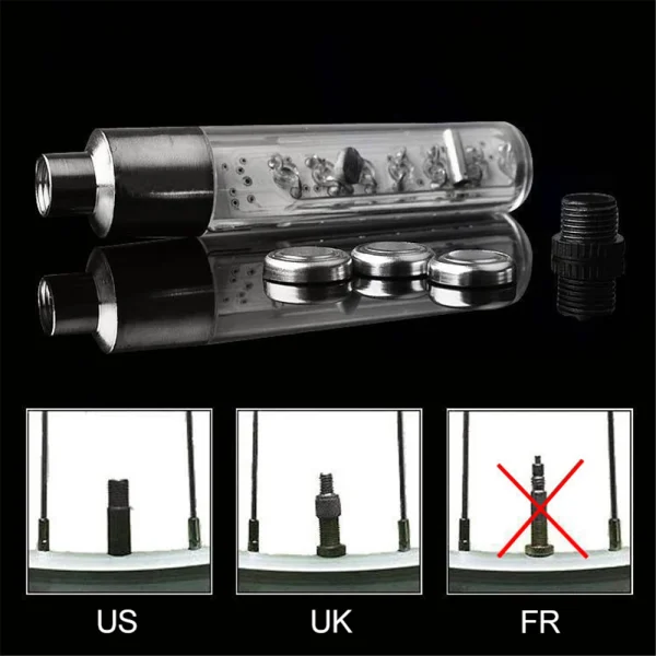 LED Bike Light Neon Bike Spoke Light Wheel Tire Nozzle Valve Caps Lamp Waterproof Bicycle Motion Sensor Warning Head Rear Light