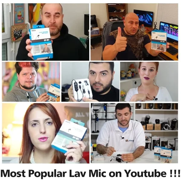 BOYA Condenser Professional Lavalier Lapel Microphone BY-M1/M1PRO/M1DM for PC iphone Camera YouTube Recording Blogger Podcast