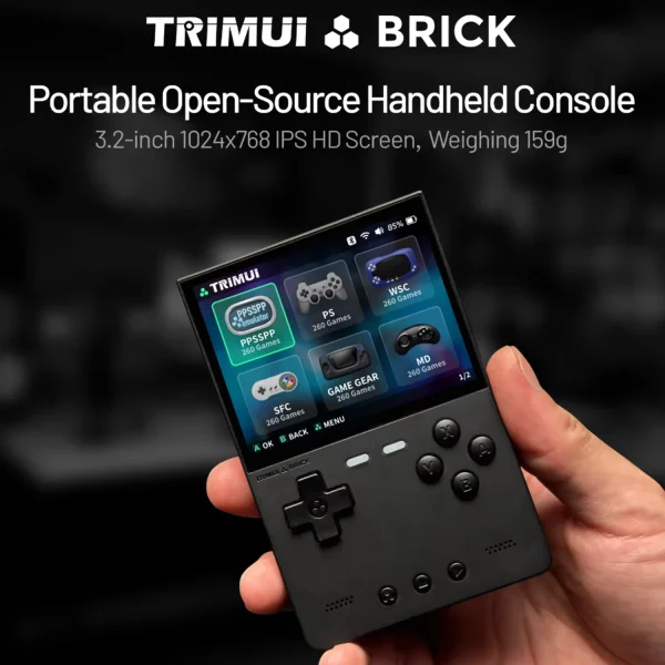TRIMUI BRICK Handheld Game Console 3.2'' IPS Screen Linux System Portable Game Console 400PPI IPS Screen 3000mAh Game Player