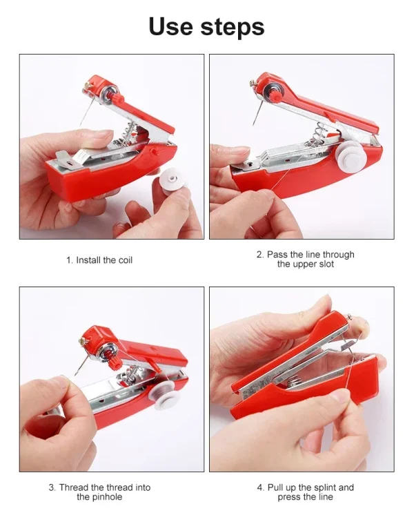 Portable Mini Cordless Stitch Machines Manual Sewing Machine Useful for DIY Household Clothes Leather Handheld Tools Accessories