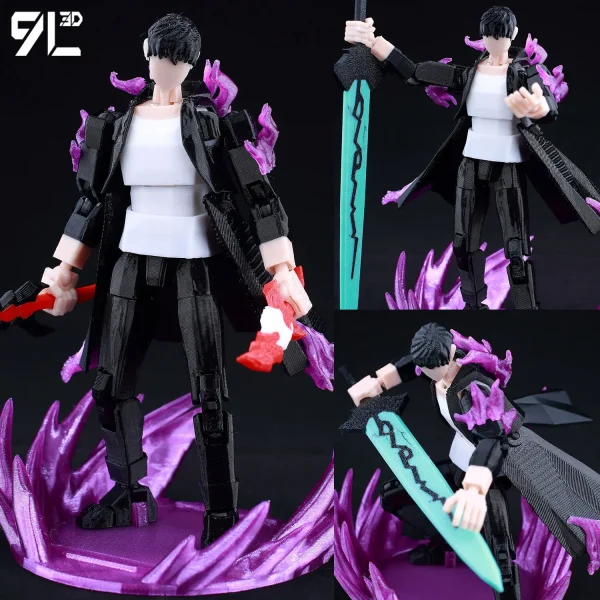 9L 3D Printed Solo Leveling Sung Jin-Woo Lucky T13 Dummy 13 Movable Shapeshift Action Figures Mannequin Toys For Fans Gifts