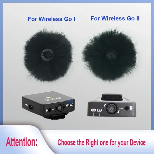 Canfon Furry Windproof Windscreen Compatible for RODE Wireless GO I and Saramonic Blink500 Wireless Microphone