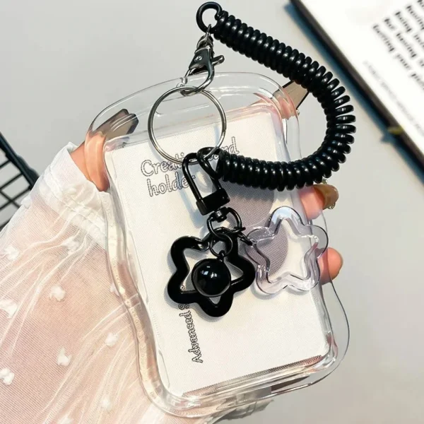 Kpop Photocard Holder Photo Display Holder With Star Keychain Idol Picture Protector Sleeves Credit ID Cards Protective Case