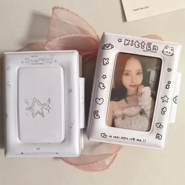 3 Inch 32 Slot Photo Card Holder Kpop Binder Idol Postcard Lomo Card Photo Album Collector Card Binder Photocards