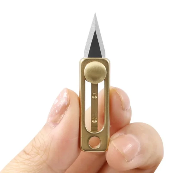 Mini Retractable Push Utility Knife Pendant Survival Gift Paper Box Cutter Envelope Opener Stationery Express Knife Office Suppl