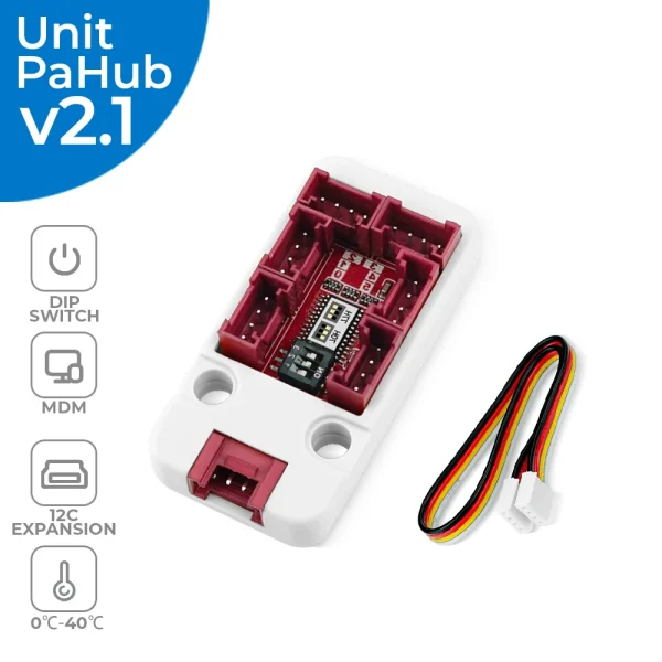 M5Stack Official I2C Hub 1 to 6 Expansion Unit V2.1 with DIP Switch(PCA9548A)