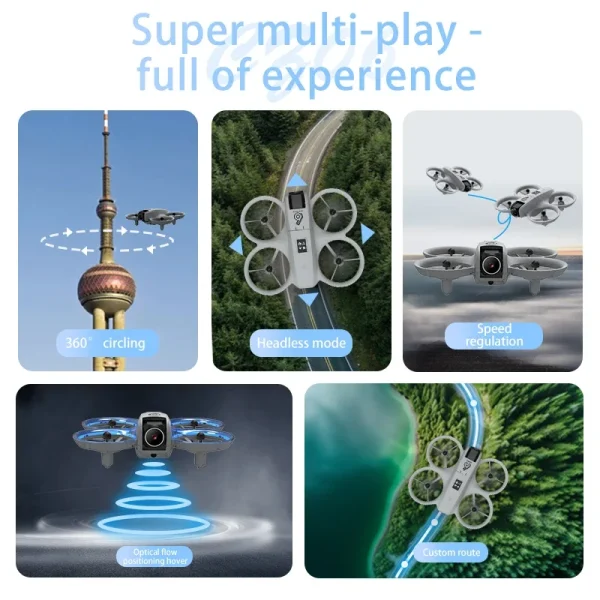 HD Quadcopter Drone with Dual Cameras, Obstacle Avoidance & Optical Flow - Cool LED Lights, Ideal Children's Toy Gift