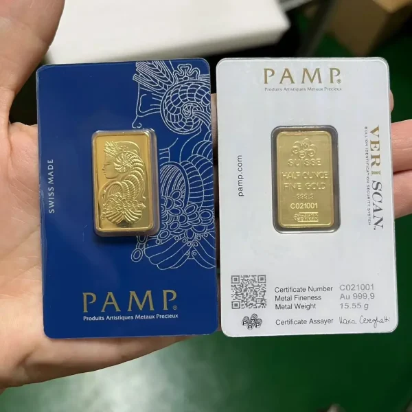 free shipping 2.5g 1oz 31g 50g Sealed packing gift Copper Gold Bar 24k Gold Plated Bullion minted Bar Unique Serial