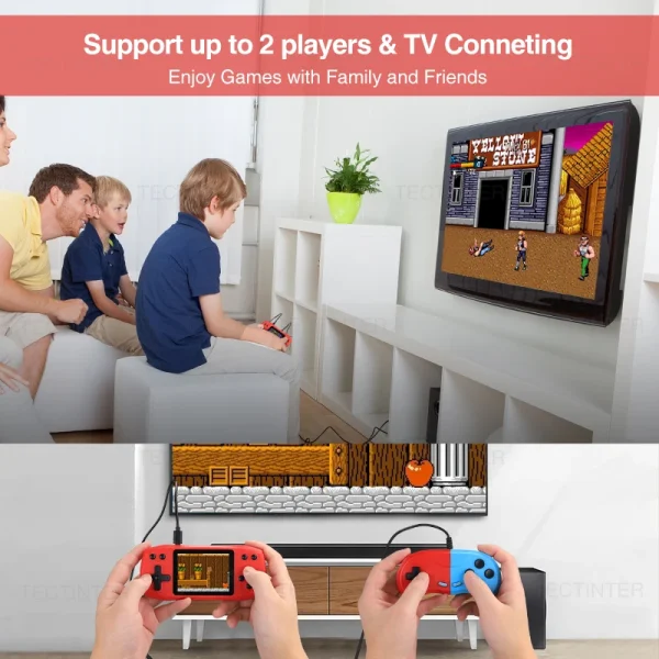 Retro Video Game Console Built in 620 Classic Games 2.4 Inch Portable Handheld Game Player Rechargeable Console AV Ouput