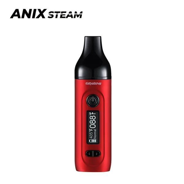 Dry Herb Vaporizer Vaper Anix Gemini Herbal Starter Kit 2200mah Battery Tempreture Control OLED Screen E Cigarettes Vape Pen Kit