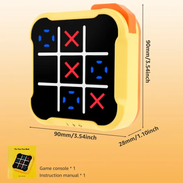 Electronic TIC-TAC-TOE Game Bolt Chess Video Game Consoles Children Puzzle Toys Portable Handheld Board Game Toys Kids Gifts