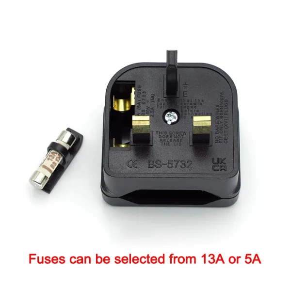 1PCS European Euro Eu 2 Pin To Uk 3 Pin Power Socket Travel Plug Adapter Converter Power Adapter Charger Power Socket Outlet
