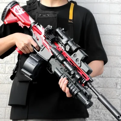 New M416 Toy Gun Safe High-speed Burst Gel Ball Double Magazine Mode Water Gel Gun For Outdoor Interactive Parent-child Games